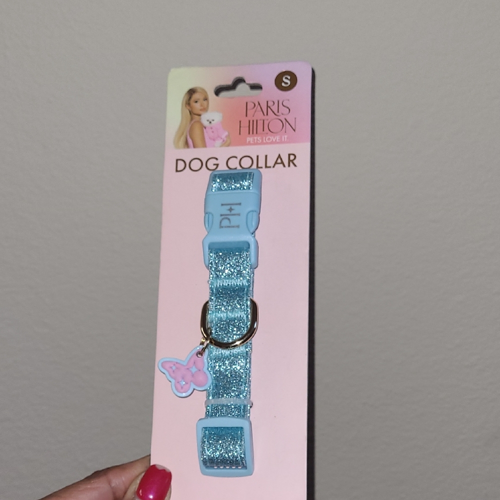 Paris Hilton Sparkling Blue Dog Collar